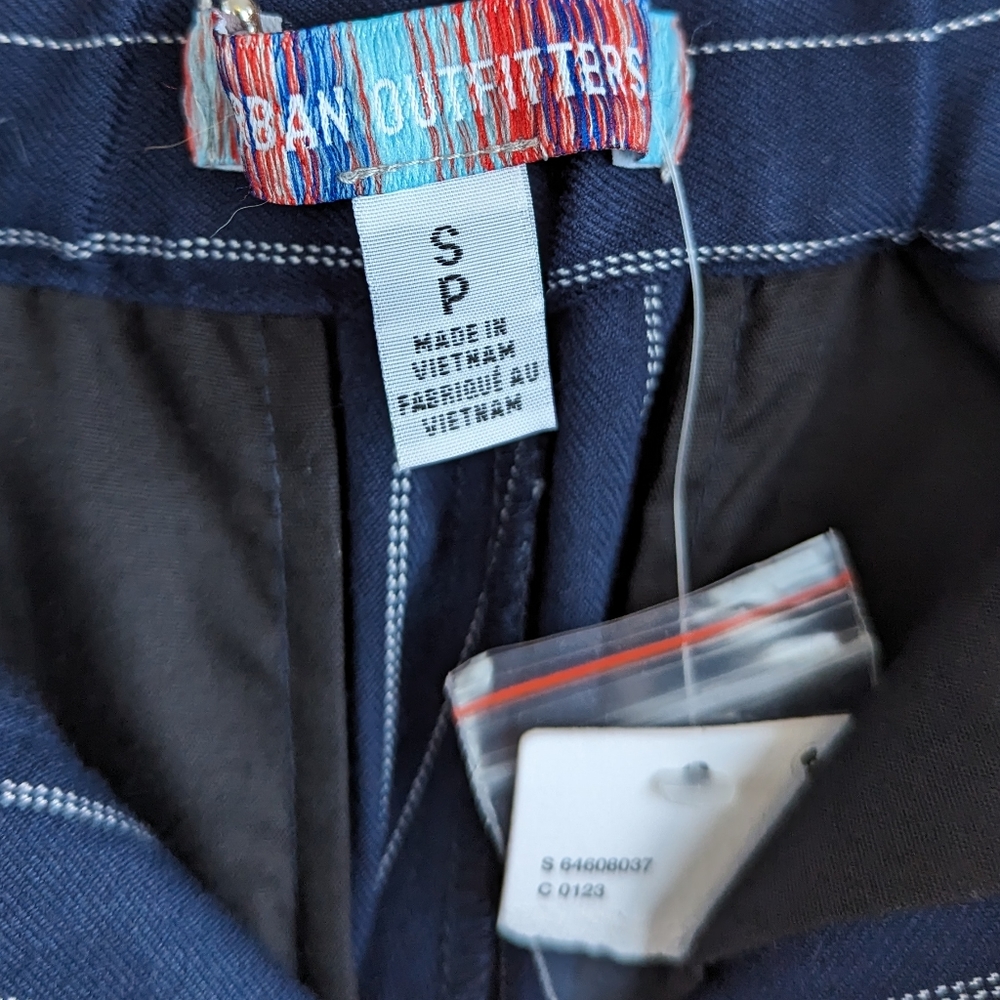 Urban Outfitters Navy Pinstripe Pantsuit with Red Stripe - Picture 6 of 14